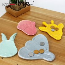 K11ArtStore imm living creative animal jewelry plate ceramic jewelry storage plate fruit plate gift