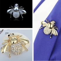 Mens and womens brooch pin vintage jewelry diamond bee tassel suit collar pin clothing accessories