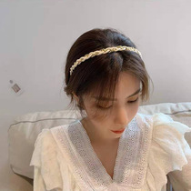 Out head hoop small fragrant wind hair hoop female Joker retro French hair card Korean ins elegant temperament Net red headdress