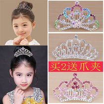 Korean childrens crown hair band Princess crown hair comb Cute girl Rhinestone girl hair ornaments Baby crown hair comb