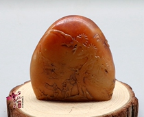 Imitation exquisite Shoushan stone hibiscus stone arhat ornaments stone carving jade ornaments ornamental crafts