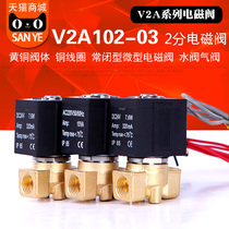 Micro solenoid valve 2 points stainless steel solenoid valve 2 points copper solenoid valve V2A102-03 valve water valve