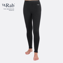 RAB Women Style Sashimi Warm Elastic Pants Lightweight Comfort Close-cut Perspiration Windproof Abrasion Resistant QFE-41