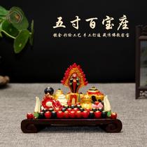 Pre-Buddha offering 5-inch painted medium hundred throne Tibetan Buddhism Tantric offerings Tantric offerings Tantric offerings