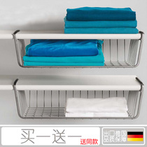 Wardrobe storage rack Partition hanging basket storage basket Kitchen cabinet shelf Office desktop dormitory artifact