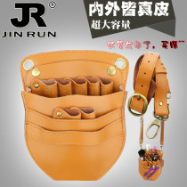 Scissor bag genuine leather waist bag bovine leather hair bag waist bag satchel new style leather hair tool kit combed electric scissors bag