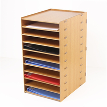Thickened file rack Multi-layer file rack Office A4 paper frame data box Desktop storage magazine finishing rack