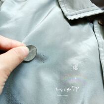 Blemish Secret sale 100% pure genuine silk mens jacket cardiovert coat foreign grey WAI-01