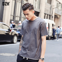 (Exchange of exclusive purchase must be checked by yourself →) Dark gray short sleeve fake two-piece design is limited to 1 piece of good goods