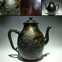 Already (Supreme Room) (Japanese return) named Eigoro Changqing made embossed dragon pattern old copper kettle