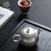 ten livable handmade white silver teapot silver 999 ceramic tea set Kung Fu teapot siesch pot tea small silver pot