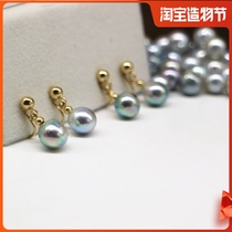 True hemp gray sea Baroque pearl ear clip CC decoration Jiajia comfortable painless mosquito coil plate ear ornaments