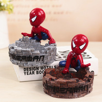 New special ornaments Avengers ashtray Spider-man home decoration Cartoon crafts gifts for boys