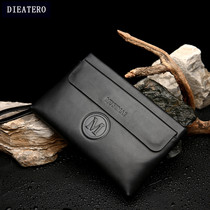 Hand Bag Men Genuine Leather Mens Bag Boomer Hand Grab Bag Hand Letter Enveloping Business Casual Bull Leather Bag Zipped Mens Clip Bag