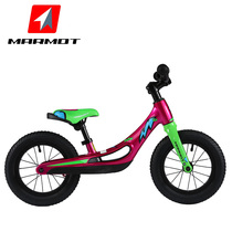 MARMOT Groundhog balance car Childrens mountain bike 12 inch walker sliding car balance car 1-4 years old