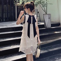Tide brand chiffon dress womens summer New loose color hipster fairy suspender skirt skirt short skirt