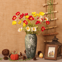 Fields Garden Wind Yu Beauty emulation Flower bouquet Flower Bouquet Yellow Fake Flowers Flower Arrangement Living Room Table Dry Flowers Decorate Poppy Flowers