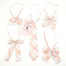 (Pink set) bow tie JK uniform accessories shirt student Sellor suit Japanese rabbit ear flat corner bow