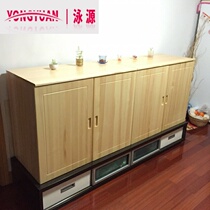 Customized solid wood top cabinet hanging cabinet pine simple wardrobe locker kitchen hanging cabinet wall cabinet wall cabinet