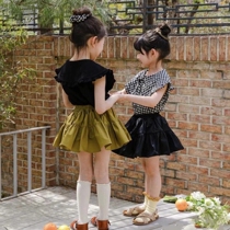NANI children's clothing girls summer overskirt Korean version of four seasons three-dimensional fluffy skirt foreign style stitching skirt Joker