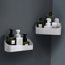 Bathroom shelf Wall-mounted bathroom shelf Wall-free hole toilet suction wall suction cup bathroom storage rack