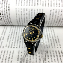 (Guangguang shop)Shanghai Haida brand womens mechanical watch diameter 23mm square black shell black surface