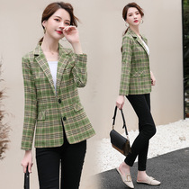 New spring and autumn new commuter casual solid color suit retro small blazer womens 2020 spring sweet long sleeve