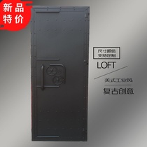 Wrought iron personality cabin container room escape industrial wind creative toilet door Vintage door Box door Kitchen door