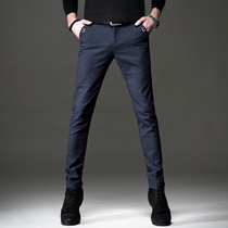  Hong Kong spring and autumn new business casual pants mens 2020 Korean version of the trend slim small feet pants middle-aged long pants