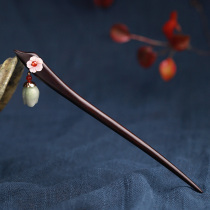 Phoenix Nirvana hairpin Classical ebony Chinese style ancient style hair ornaments National wind head ornaments Original wood hairpin