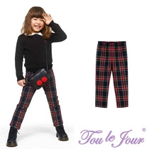 Toullejour girls clothing retro Inslee style Scottish goalscotch school sent in-bag outpants student casual Western pants