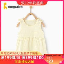 Tongtai baby Summer thin cotton dress girl sling vest dress child baby princess skirt foreign gas