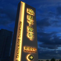 Outdoor large spiritual fortress-oriented brand mall guide board vertical parking lot sign guide board customization