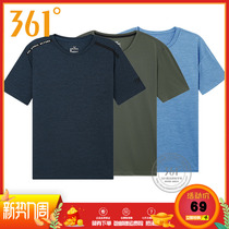 361 mens clothing sports short sleeve T-shirt summer new speed dry breathable running short T361 degree fitness blouse male short T