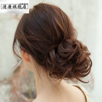 Real Hair Wig Ring Pellet head Divine Instrumental Disc Hair Fluffy Curly Hair Circles Slob FLOWER BUDS NATURAL HAIR ACCESSORIES HAIR BAG