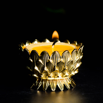 Buddha lamp for Buddha lamp-Lotus ghee lamp holder supply lamp alloy lamp holder lamp Cup can put butter candle single