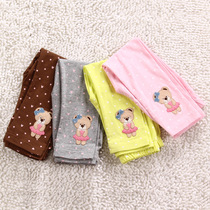 2021 spring and autumn Han edition girls pure cotton full printed underpants children long pants baby pants baby small leggings pants boots for children