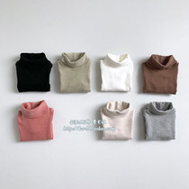 Chiumii Discount South Korea Imported Child Clothing Winter Boy Girl Child Pure color thickened elastic beating base T-shirt D1