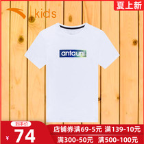 Ahn Tap Boy-mounted boy short sleeve T-shirt CUHK Tong Xia clothes 2022 Summer new children pure cotton sports blouses male