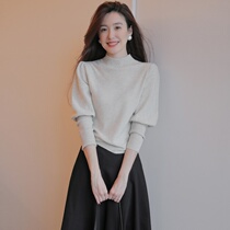 ROUJE POWER warm and comfortable interior wool sweater sweater 2021 New Base shirt semi turtleneck sweater