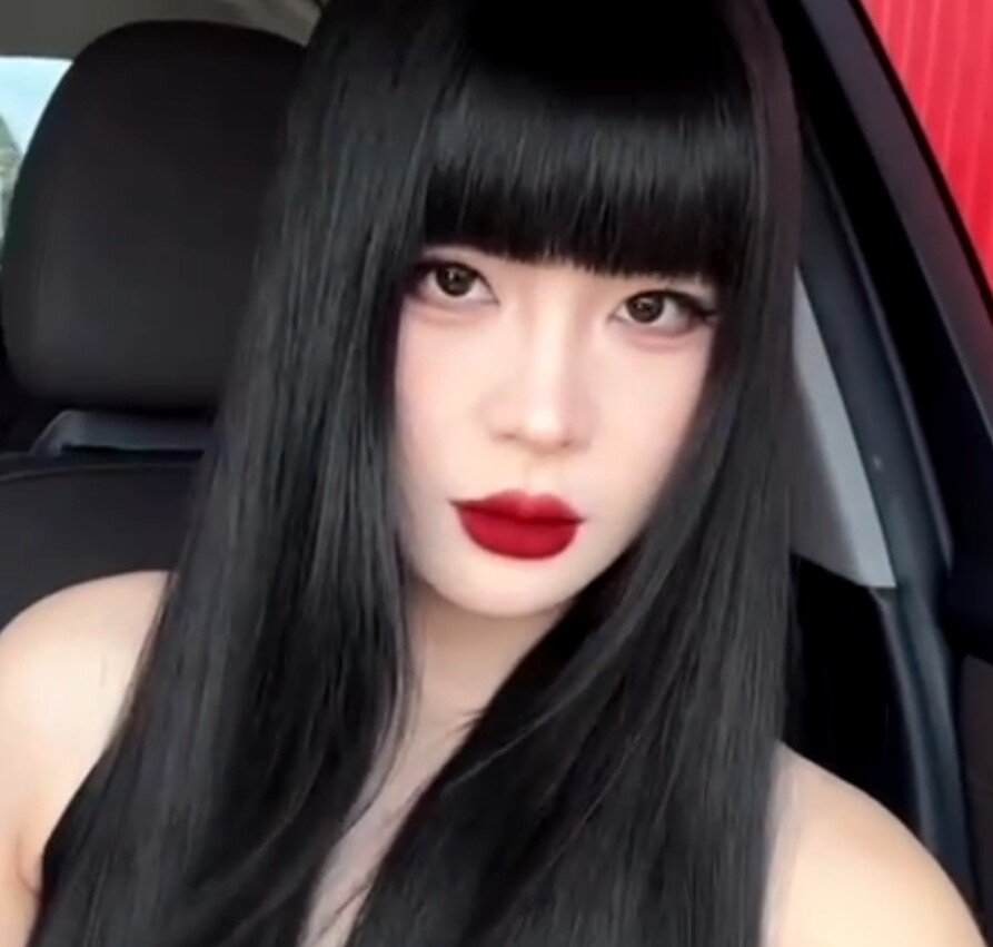 真我黑长直漫画齐刘海假发套 全真发整顶设计 自然隐形无痕贴合 长发飘逸顺滑