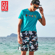 (Rider) quick-drying loose black shorts can be used for swimming seaside vacation mens beach pants fashion swimming trunks