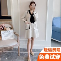 Maternity spring suit 2021 new nursing top spring maternity base shirt fashion long-sleeved medium-long shirt