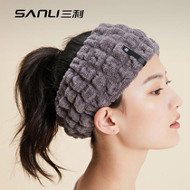 Sanli sports hair band Korean cute face wash hair hoop selling cute wash makeup headdress beauty Net Red