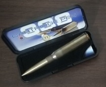 Fisher Flying Shuttle Space Pen 338 Caliber Rifle Real Bomb Shell SPACE PEN ZERO GRAVITY WATERPROOF