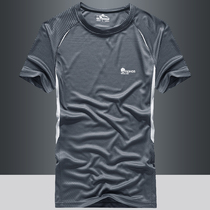 2021 summer sports T-shirt short sleeve mens round neck outdoor sweat absorption breathable running quick dry T-shirt T-shirt custom LOGO