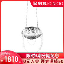 First printed oinicio Cocoon series trend silver shell bag can be“loaded  cute bag