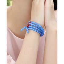 yi sheng yi shi natural blue agate onyx beads multi-turn bracelet bracelets Wild couple gifts girlfriend