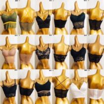 MIU DANCE Latin DANCE Cross beauty back suspender with chest pad Lace suspender Sports underwear gathered beauty back