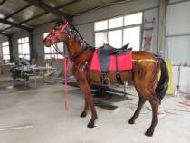 New FRP simulation horse sculpture resin animal outdoor landscape park ornaments saddle harness complete set of accessories